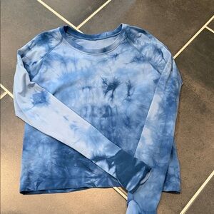 Blue Tie-Dye Long Sleeve Shirt